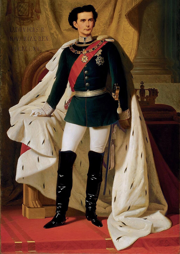 King Ludwig II of Bavaria, portrait by Ferdinand von Piloty (1865)